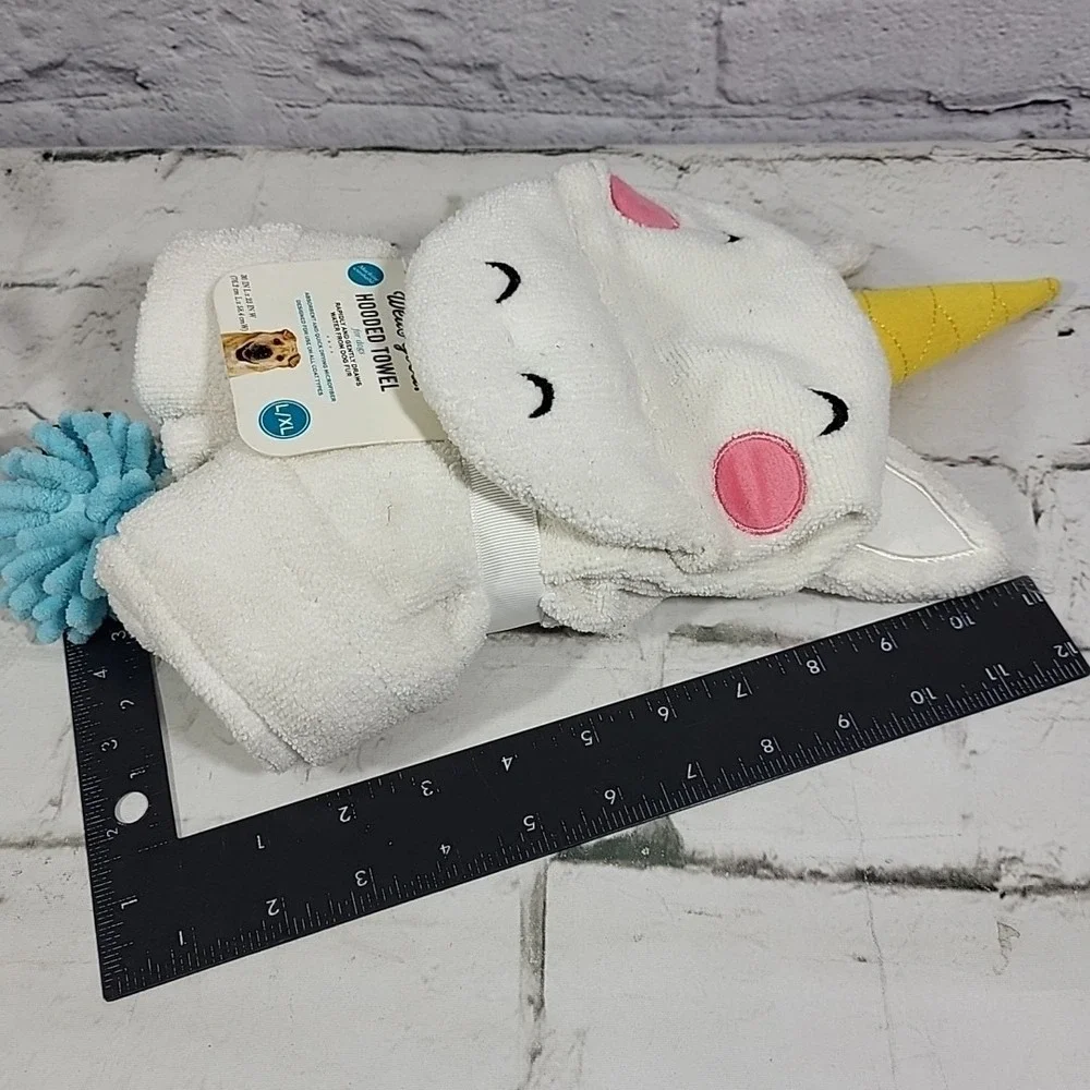 Well‎ Good Hooded Dog Pet Towel Unicorn Size L/XL 30